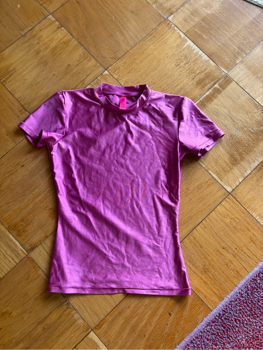 SKIMS Pink Short-Sleeve Crewneck Tee